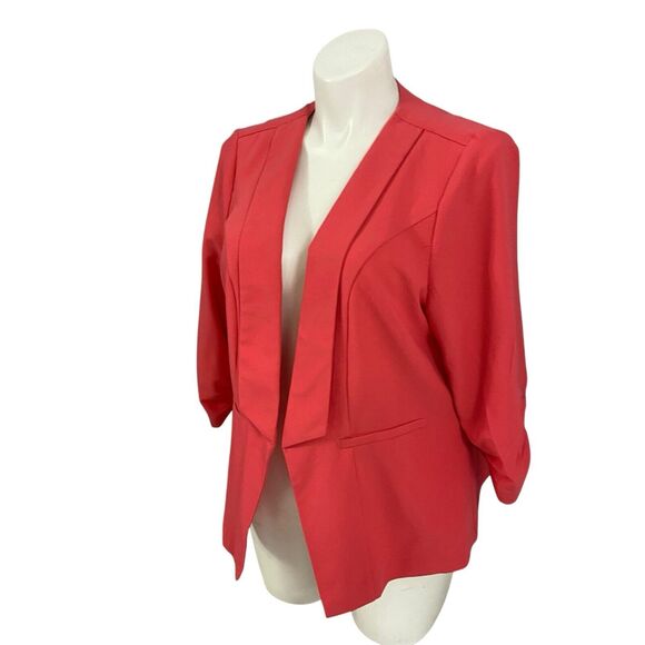 Torrid Blazer Womens 2X Orange Jacket Work Office Minimalist Basic Capsule - Picture 9 of 15